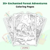 Freebie Enchanted Forest Adventures Coloring Pages