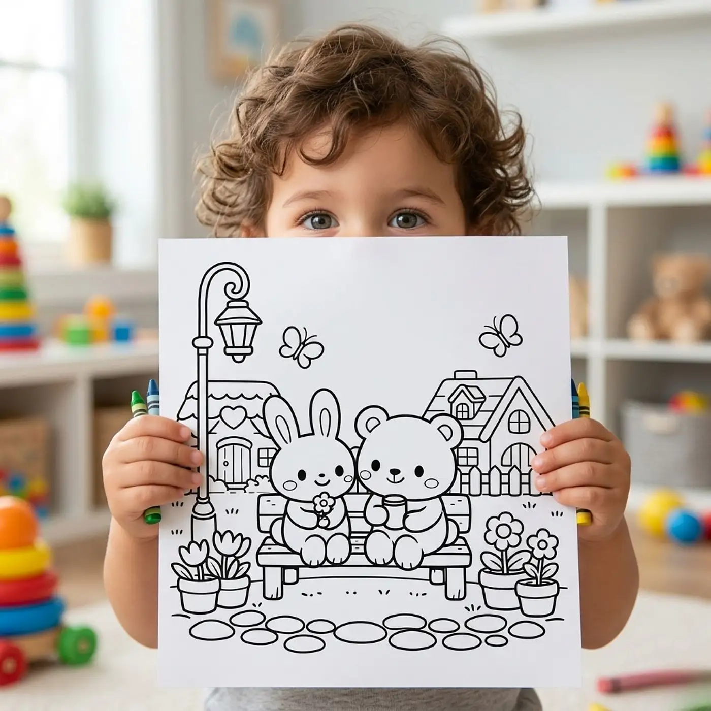 35+ Cute Spring Village Streets Coloring Pages – Animal Town Market & Countryside Life Scenes
