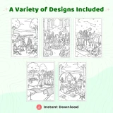 Freebie Camping Fun Coloring Pages for Adults