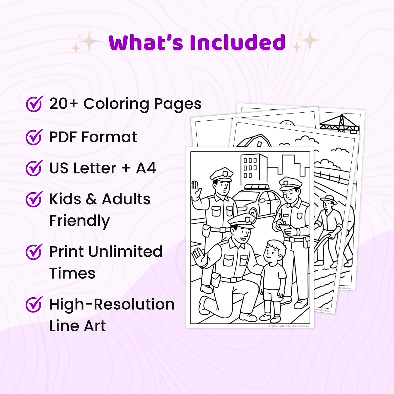 20+ Worker Coloring Pages for Kids – Community Helpers & Construction Worker Printable Coloring Book PDF