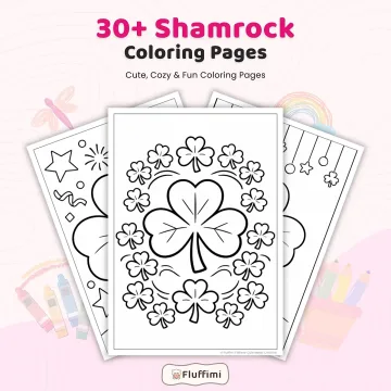 30+ Shamrock Coloring Pages – Lucky Four Leaf Clover & St. Patrick’s Day Coloring Sheets
