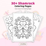 30+ Shamrock Coloring Pages – Lucky Four Leaf Clover & St. Patrick’s Day Coloring Sheets