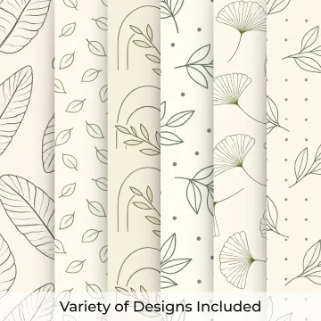 25+ Minimal Leaf Seamless Pattern Bundle – Botanical Line Art Background Designs