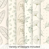 25+ Minimal Leaf Seamless Pattern Bundle – Botanical Line Art Background Designs