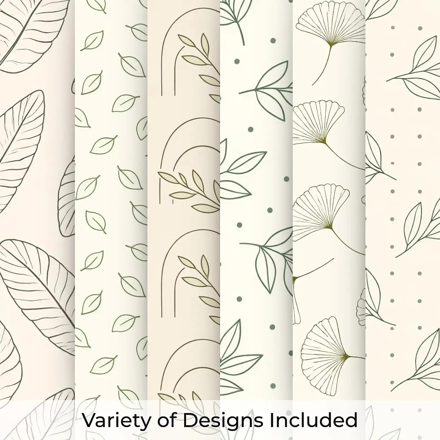 25+ Minimal Leaf Seamless Pattern Bundle – Botanical Line Art Background Designs