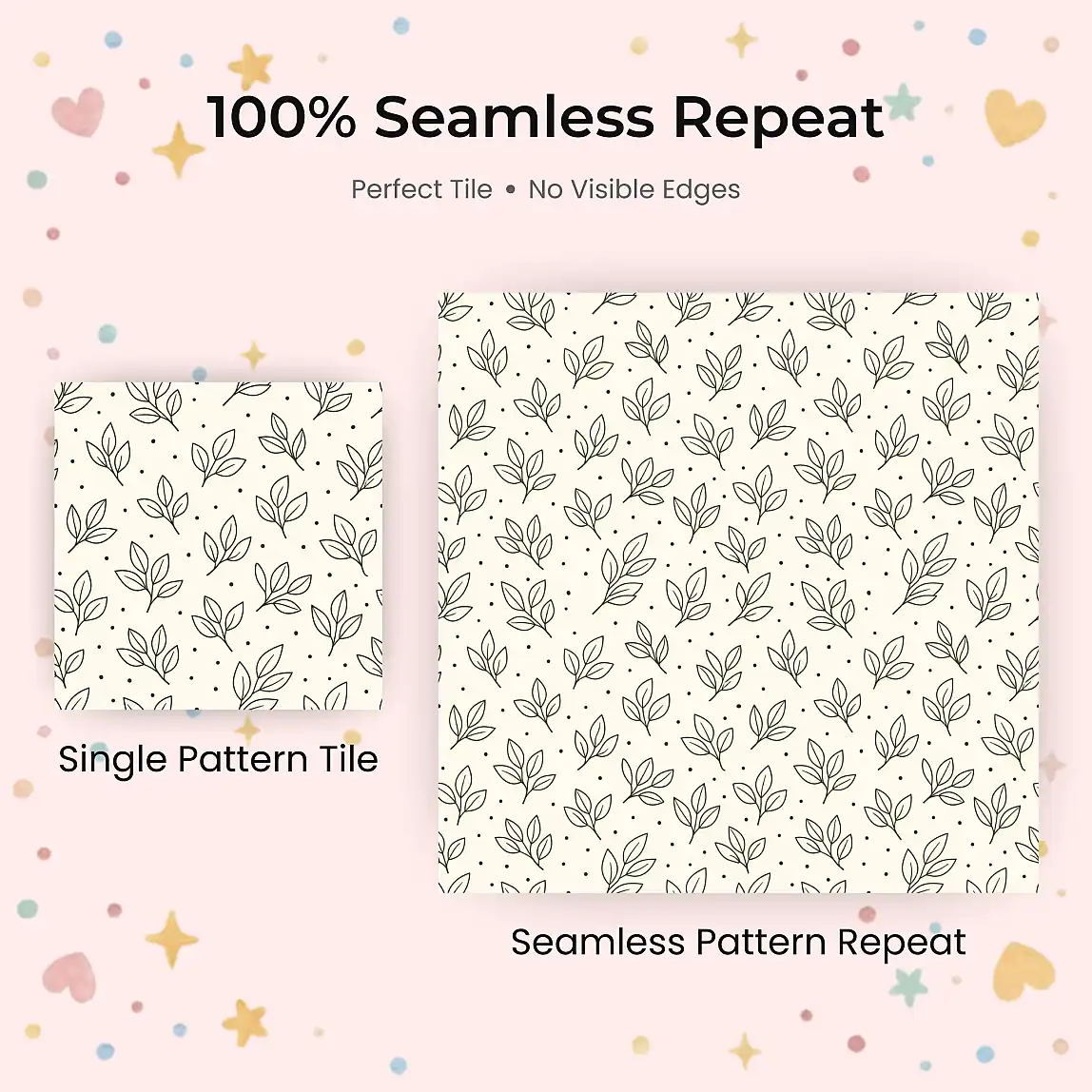 25+ Minimal Leaf Seamless Pattern Bundle – Botanical Line Art Background Designs