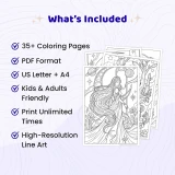 Freebie Space Magical & Celestial World Coloring Pages