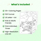 Freebie Outdoor Games Coloring Pages for Adults