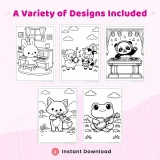 30+ Animal Music Band Coloring Pages, Cute Animal Musicians and Concert Coloring Book PDF