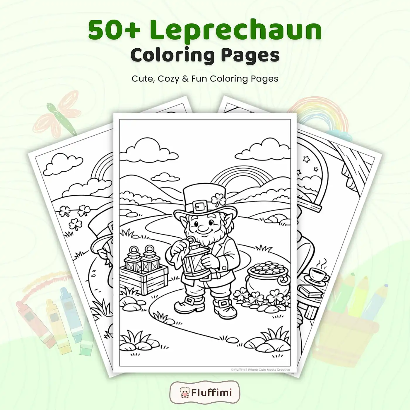 Leprechaun Coloring Pages – 50+ St. Patrick’s Day Printable Coloring Sheets for Kids