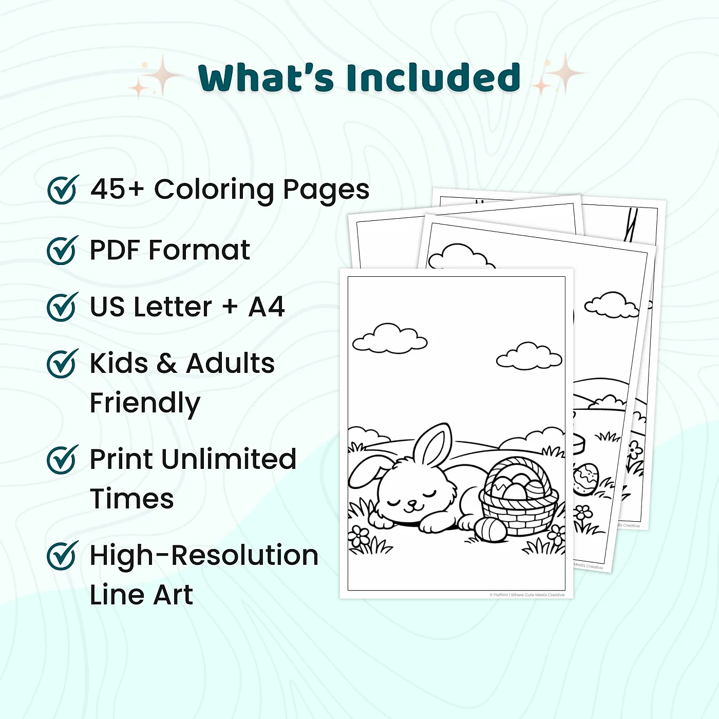 45+ Easter Bunny Coloring Pages for Kids – Cute Baby Bunny, Easter Egg & Spring Activity Sheets
