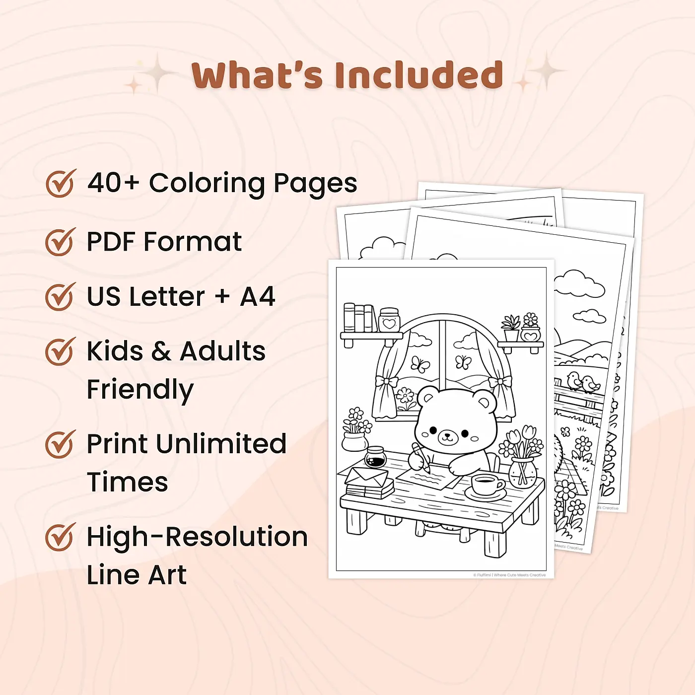 40+ Cozy Spring Homes Coloring Pages, Cottage & Garden Animal Village Scenes, Printable Spring Coloring Book PDF