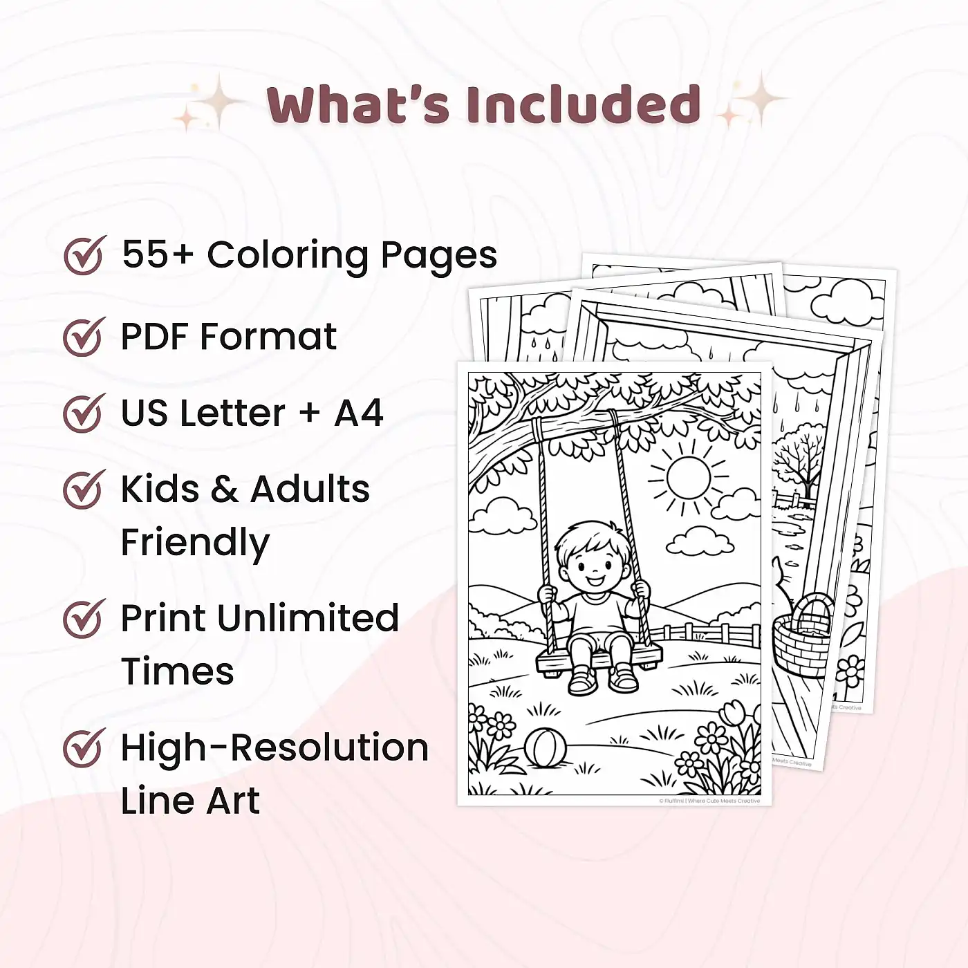 55+ Spring Weather Coloring Pages for Kids, Seasonal Weather Learning Activity Sheets