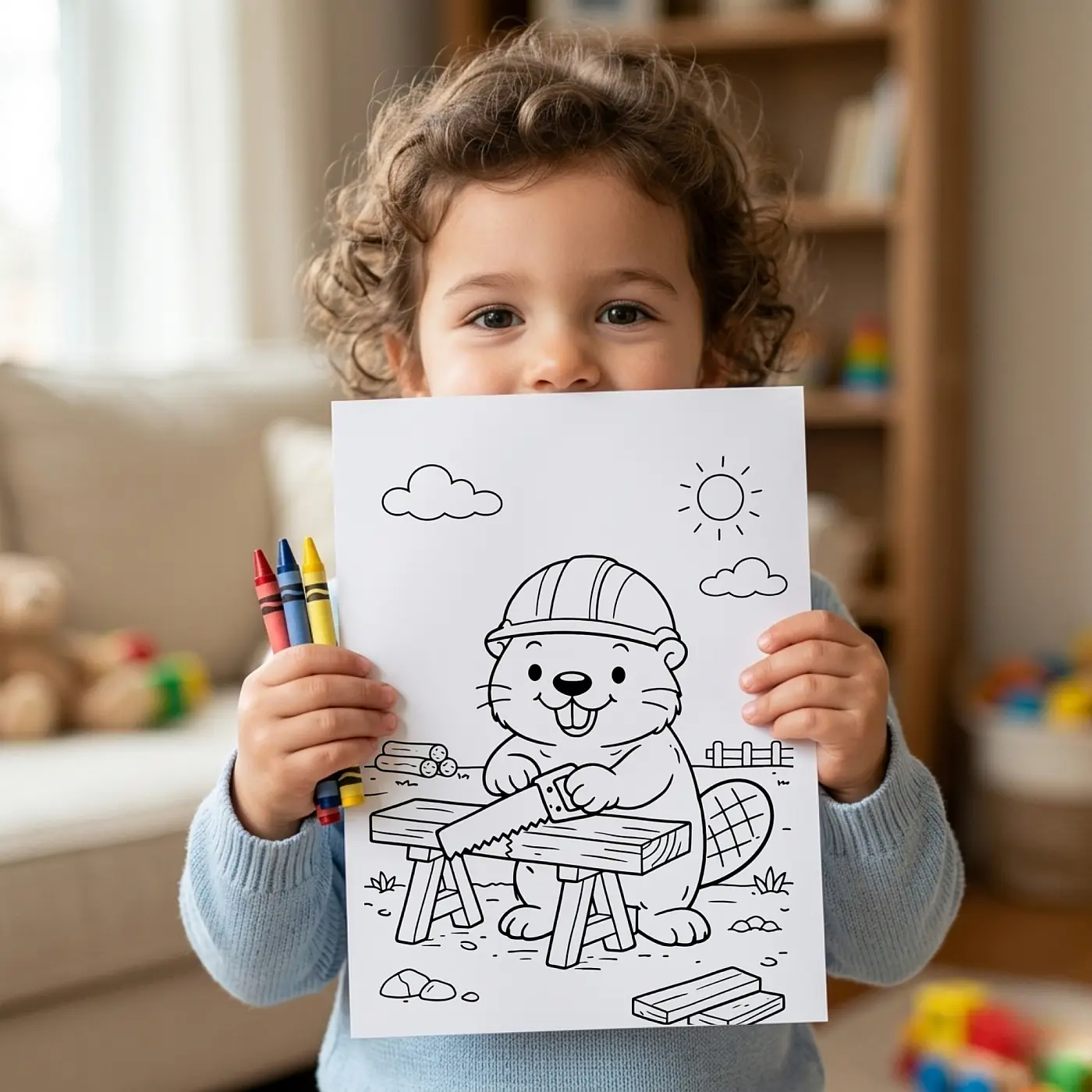 30+ Animal Construction Site Coloring Pages, Cute Builder Animals and Construction Vehicle Coloring Book PDF