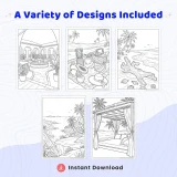 Free Tropical Island Coloring Pages for Adults