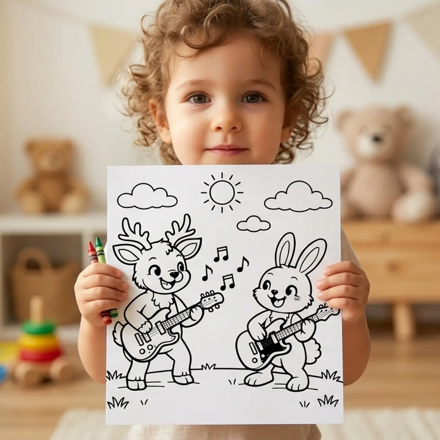 30+ Animal Music Band Coloring Pages, Cute Animal Musicians and Concert Coloring Book PDF