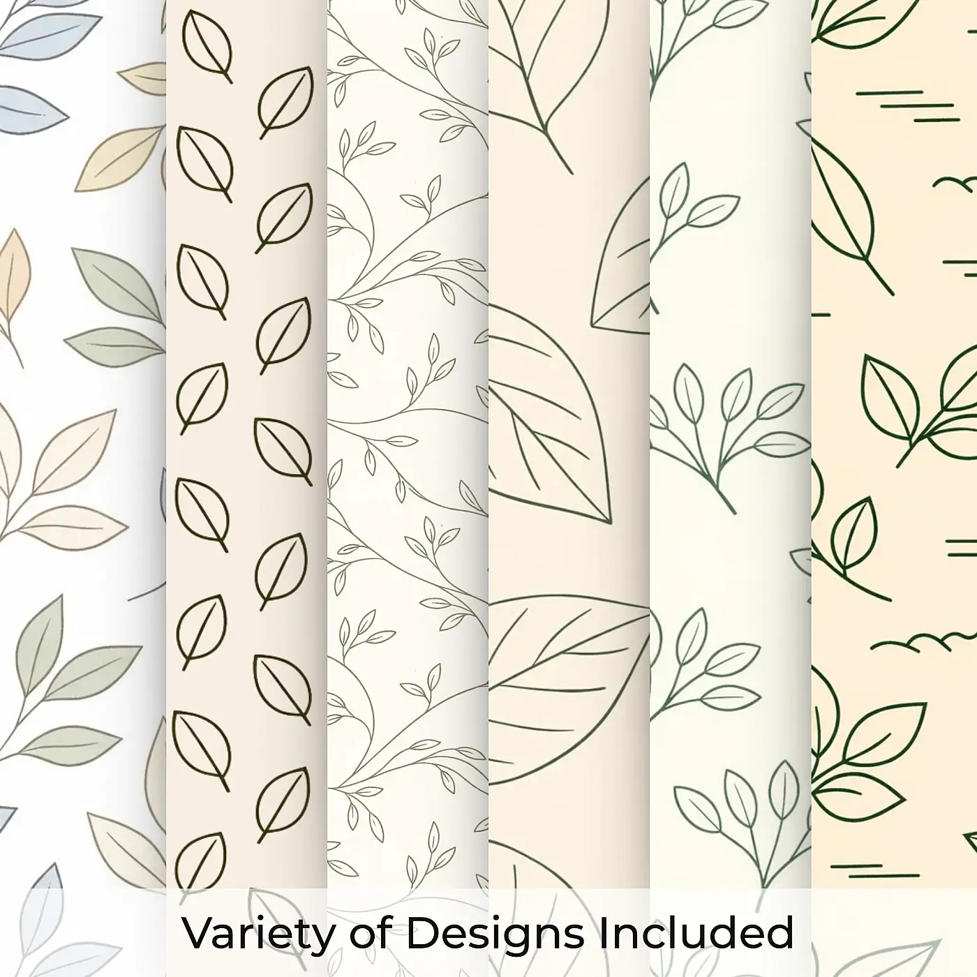 25+ Minimal Leaf Seamless Pattern Bundle – Botanical Line Art Background Designs