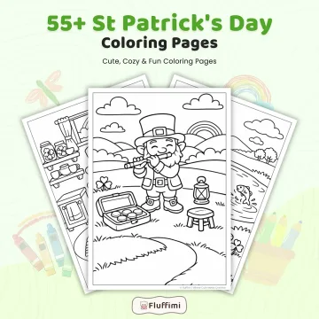 55+ St. Patrick's Day Coloring Pages for Kids, Leprechaun & Shamrock Coloring Book