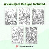 50+ Animal Coloring Pages for Kids and Adults, Baby Animal & Safari Animal Coloring Book PDF