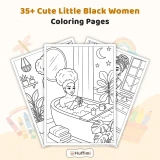 Freebie Cute Little Black Women Coloring Pages