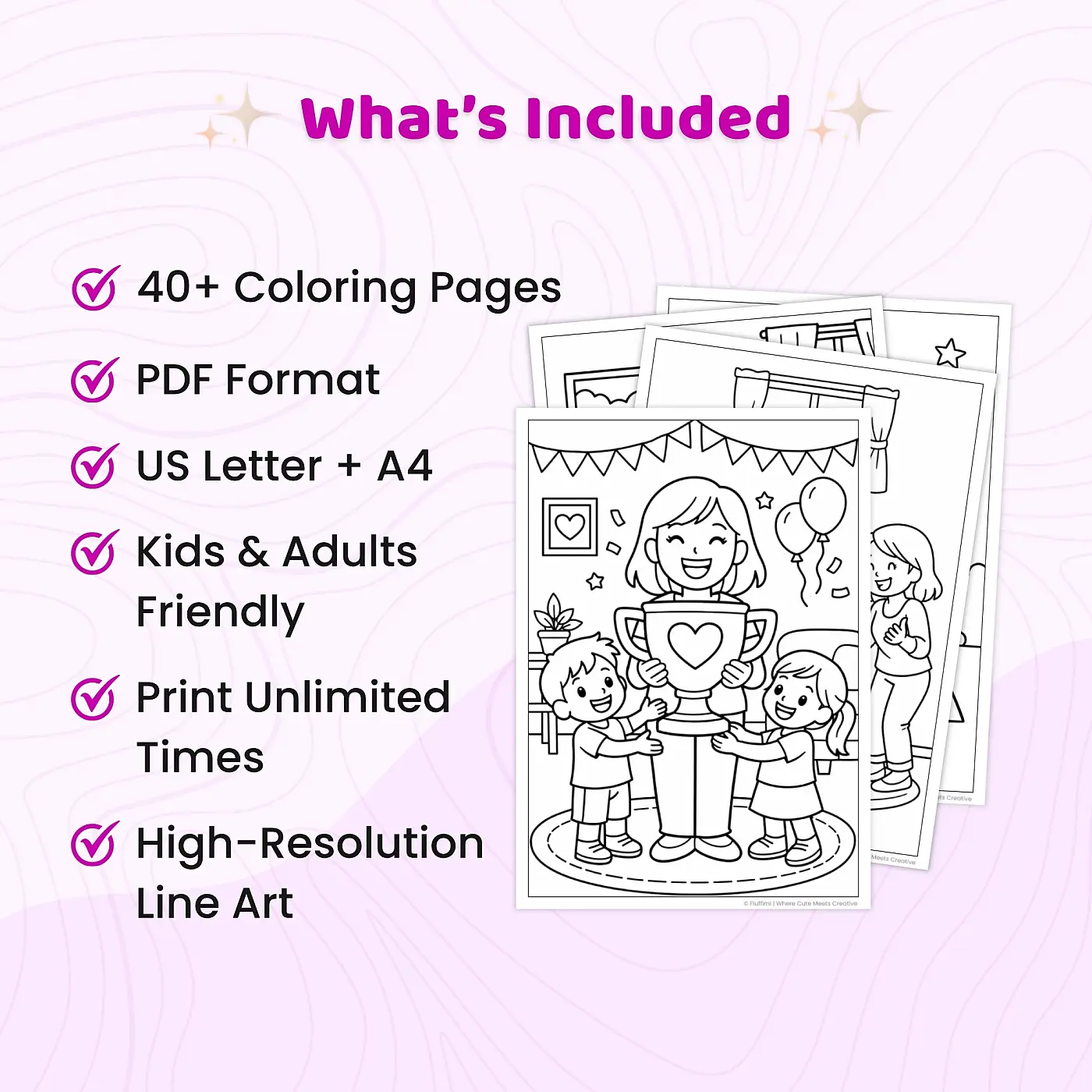 40+ Mother's Day Special Moments Coloring Pages – Mom and Kids Family Activity Coloring Book