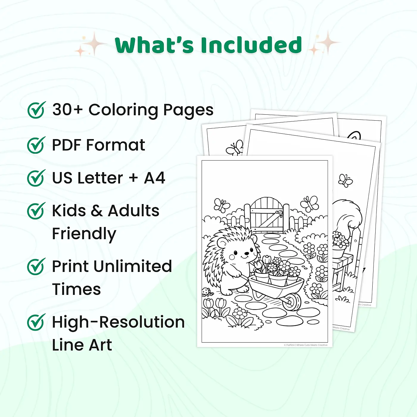 30+ Animal Flower Gardeners Coloring Pages – Cute Gardening Animals, Spring Garden Scenes & Nature Activities