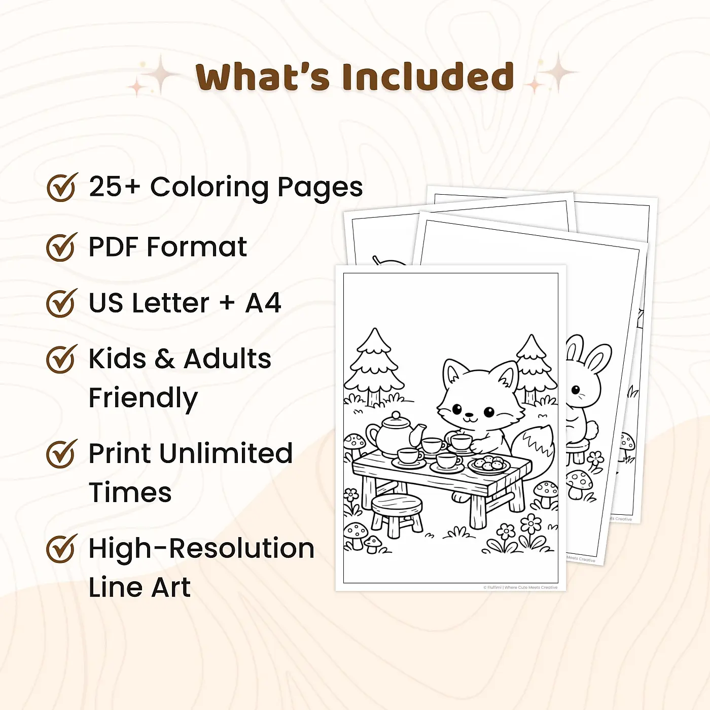30+ Forest Tea Party Coloring Pages – Woodland Animal Tea Time & Kawaii Garden Party Scenes
