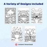 45+ Spring Village Coloring Pages, Cozy Countryside Town Scenes and Scenic Landscape Designs