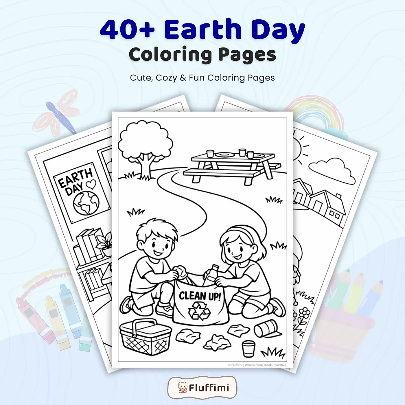 40+ Earth Day Coloring Pages for Kids, Recycling Activities, Save the Earth & Planet Earth Coloring Sheets
