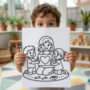 40+ Mother's Day Special Moments Coloring Pages – Mom and Kids Family Activity Coloring Book