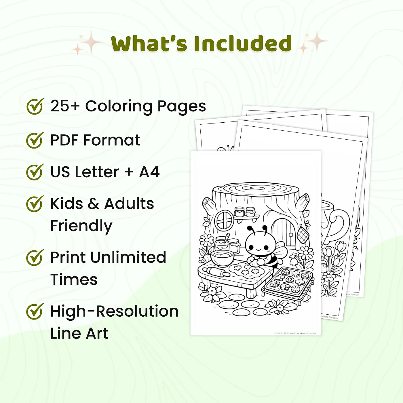 25+ Tiny Garden Creatures Coloring Pages – Cute Garden Critters, Bugs, Insects & Fairy Garden Scenes
