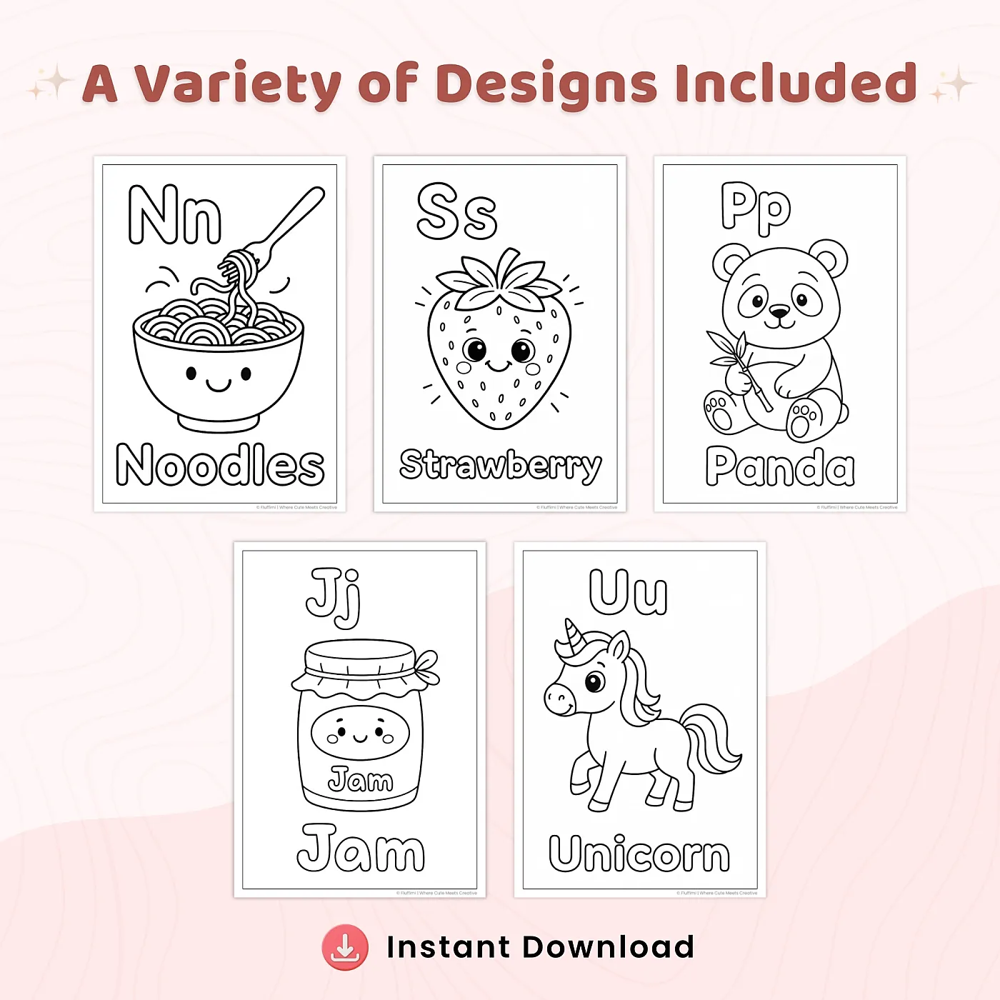 26 Alphabet Coloring Pages for Kids – 26 ABC Letter Coloring Sheets A to Z Printable
