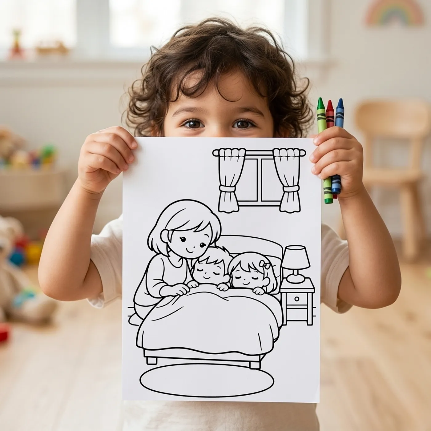 40+ Mom and Kids Daily Life Coloring Pages – Family Routine & Mother Child Activity Scenes
