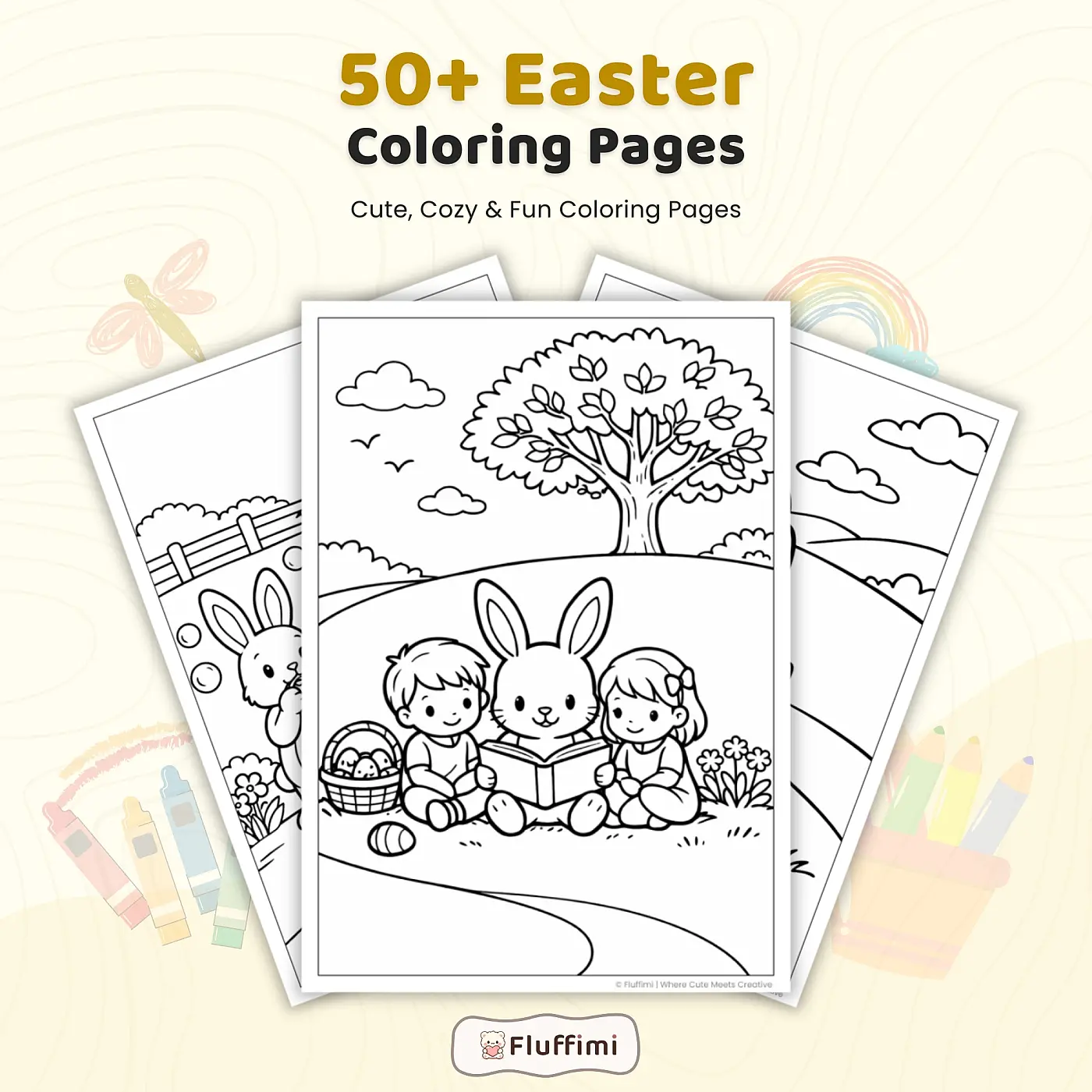 50+ Easter Coloring Pages for Kids – Bunny, Easter Egg & Spring Holiday Activity Sheets