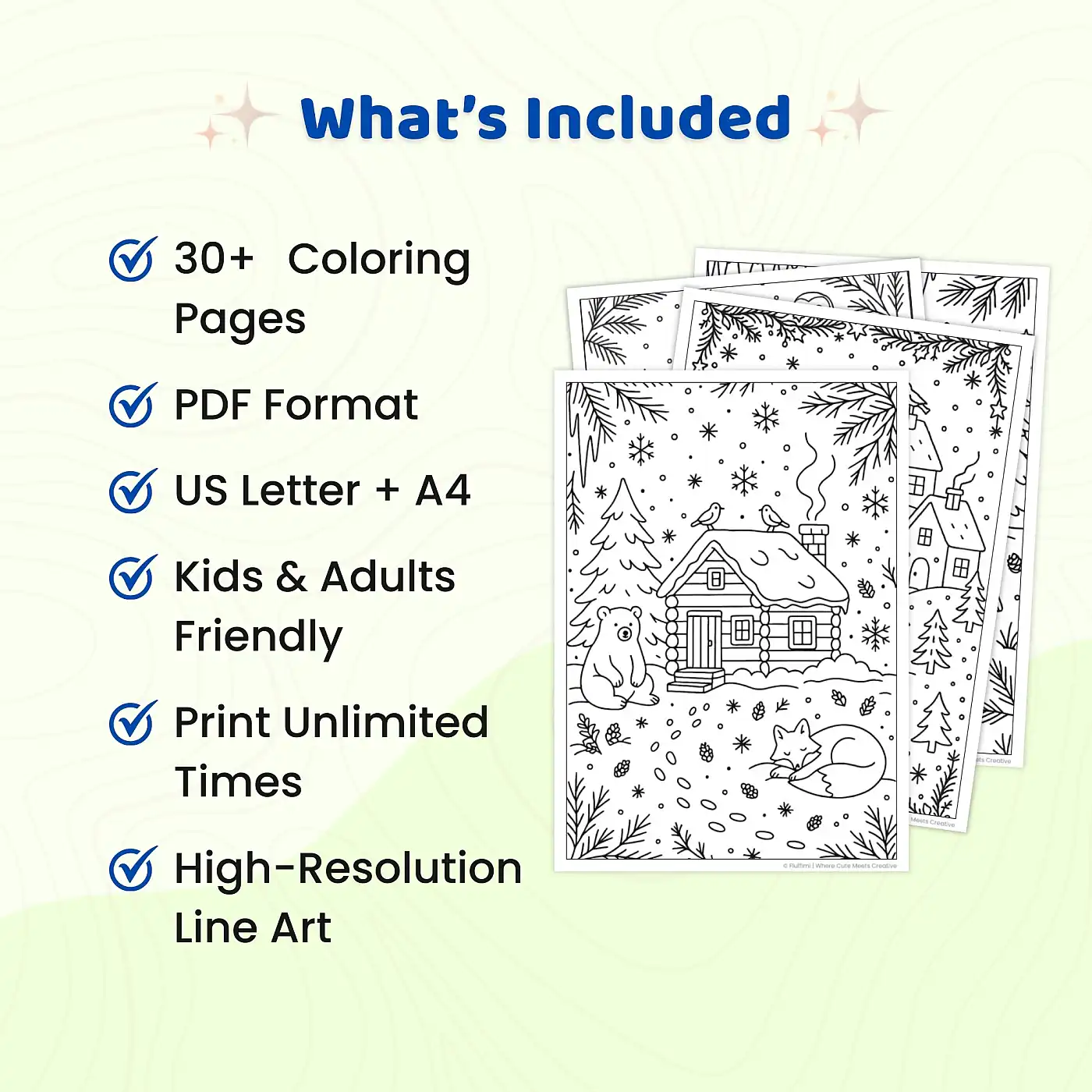 30+ Winter Animals Coloring Pages Printable PDF for Kids & Adults