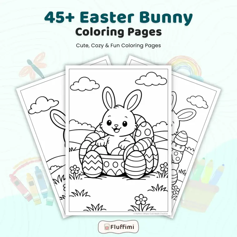 45+ Easter Bunny Coloring Pages for Kids – Cute Baby Bunny, Easter Egg & Spring Activity Sheets