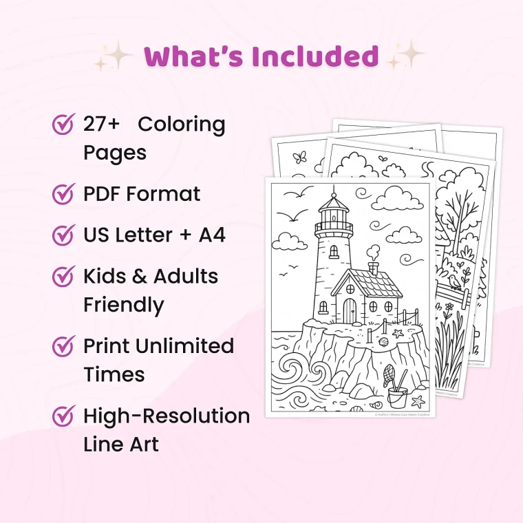 38+ Summer Coloring Pages Printable PDF for Kids & Adults