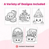 Free Summer Snacks Coloring Pages for Adults
