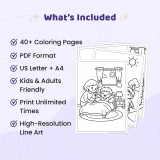 40+ Mom and Kids Daily Life Coloring Pages – Family Routine & Mother Child Activity Scenes
