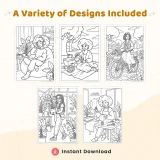 Freebie Cute Little Black Women Coloring Pages