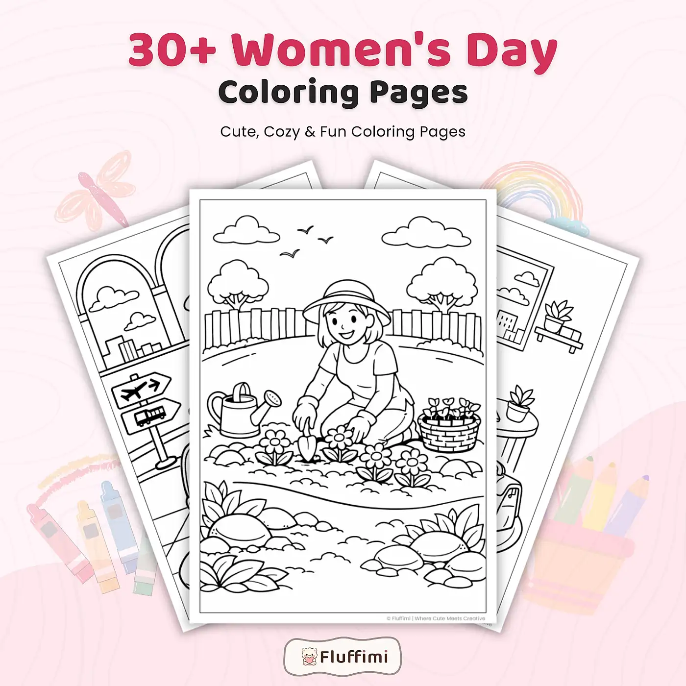 30+ Women’s Day Coloring Pages, Inspirational Women Sheets, Girl Power & Empowering Female Designs