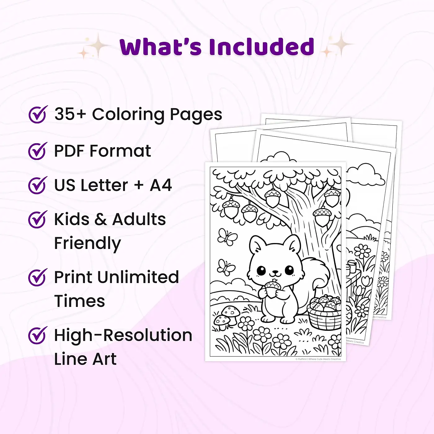 35+ Spring Meadow Adventures Coloring Pages, Cute Animals & Flower Field Scenes Printable Spring Nature PDF