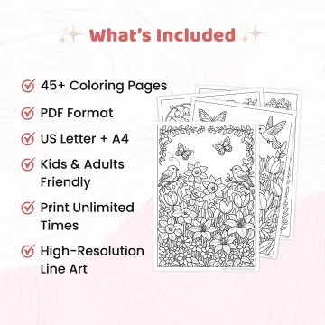 Spring Flowers Coloring Pages – 45+ Blooming Garden & Botanical Designs