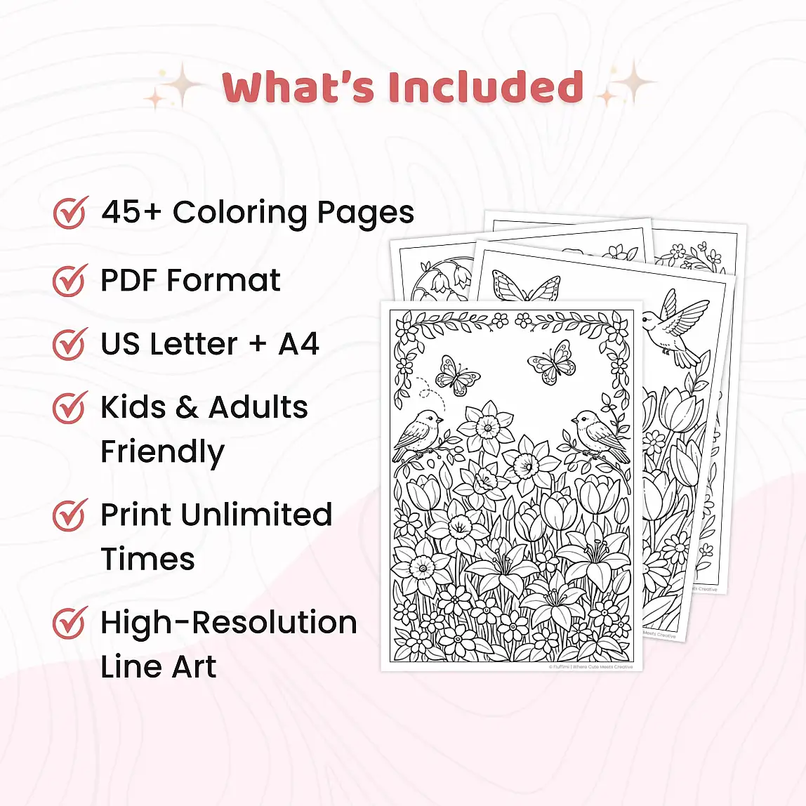 Spring Flowers Coloring Pages – 45+ Blooming Garden & Botanical Designs