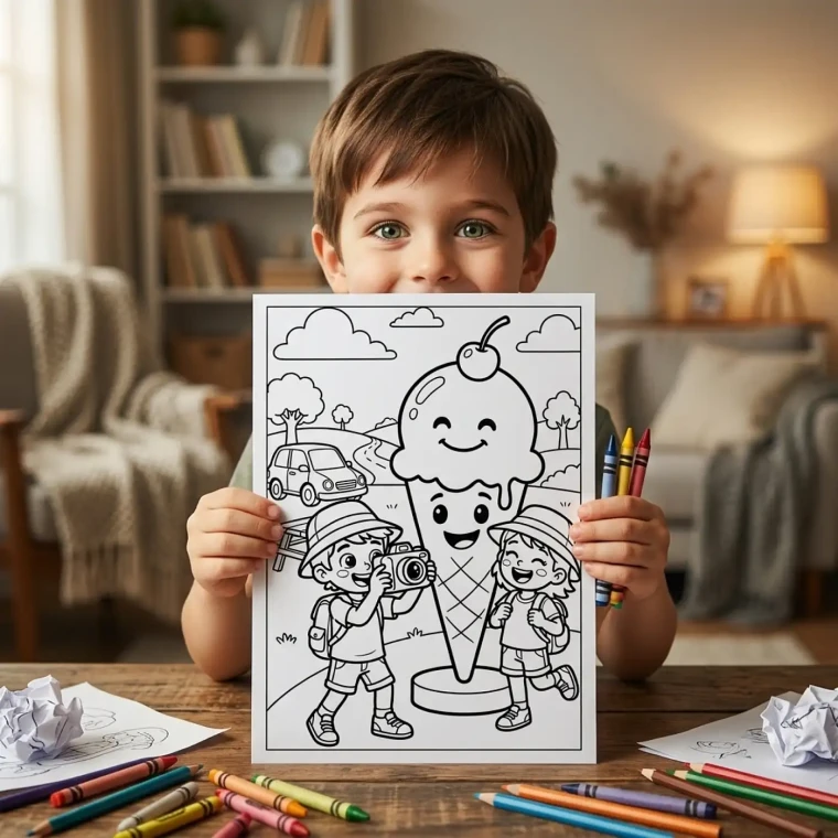 Freebie Vacation Coloring Pages – Printable Travel Adventure Coloring Sheets