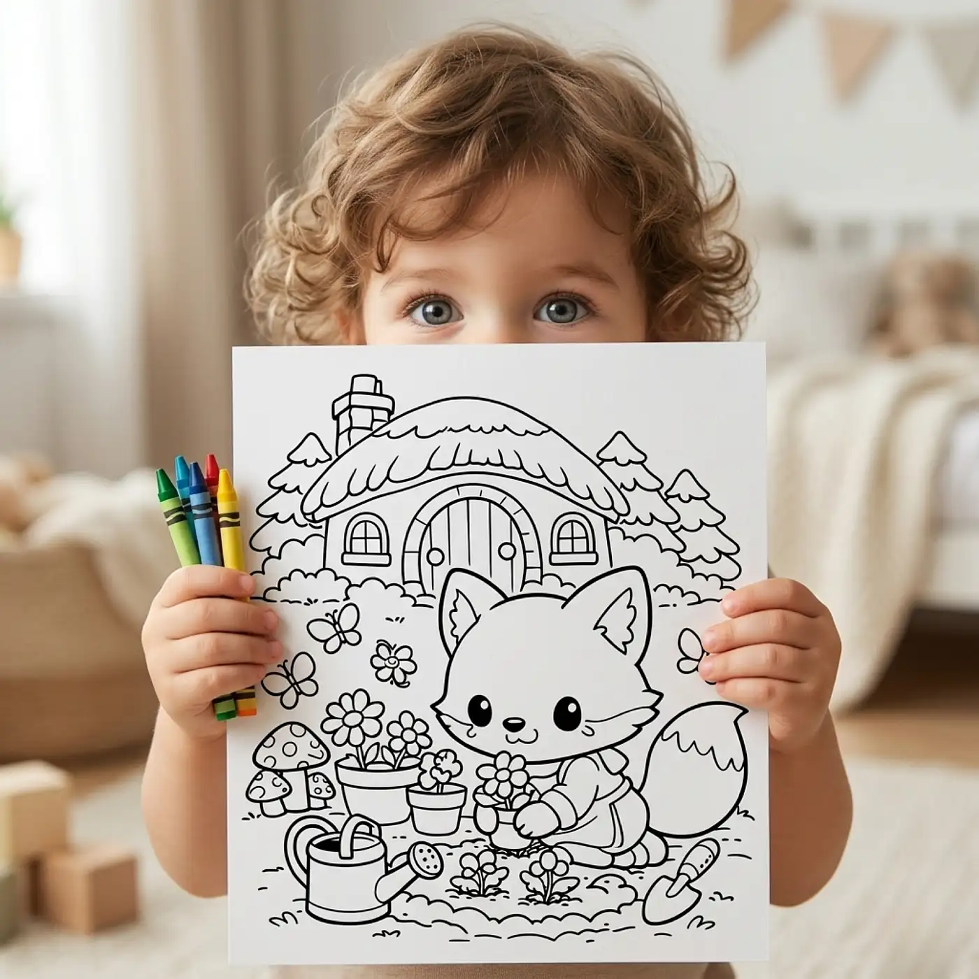 35+ Woodland Animal Homes Coloring Pages, Cozy Forest Cottage & Mushroom House Coloring Book PDF