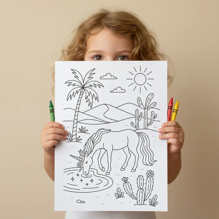 45+ Unicorn Coloring Pages Bundle – Fantasy Unicorns, Magical Castles & Enchanted Nature Scenes