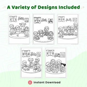 35+ Classroom Fun Learning Coloring Pages, School Life Activities, Teacher & Student Coloring Book, Back to School Printable PDF