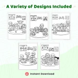 35+ Classroom Fun Learning Coloring Pages, School Life Activities, Teacher & Student Coloring Book, Back to School Printable PDF