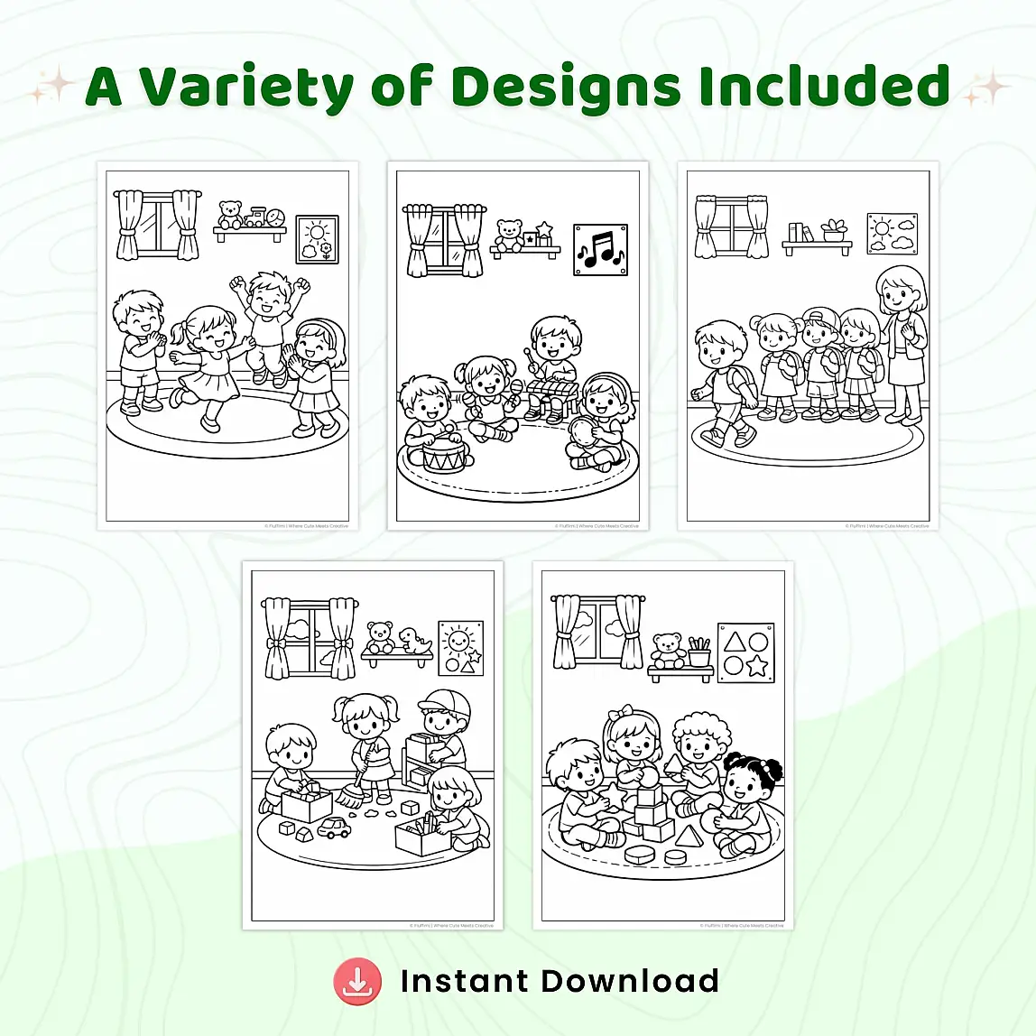35+ Classroom Fun Learning Coloring Pages, School Life Activities, Teacher & Student Coloring Book, Back to School Printable PDF